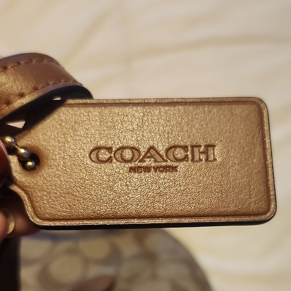 Coach Tan and Brown Signature Tote - Picture 5 of 5